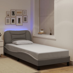 Estrutura de cama com LED sem colchão hvar 90x190 cm tecido