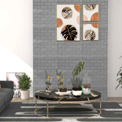 Papel de parede 3d autoadesivo tijolos 40 pcs antracite