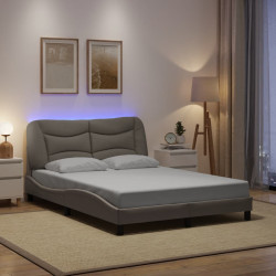 Estrutura de cama com LED sem colchão hvar 140x200 cm tecido