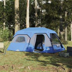 Tenda familiar 9 pessoas libertação rápida impermeável azul