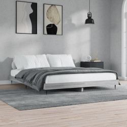 Estrutura de cama sem colchão 160x200 cm sonoma cinzento