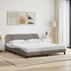 Estrutura de cama dover 180x200 cm tecido castanho-acinzentado