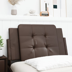 Almofadão de cabeceira zadar 80 cm couro artificial castanho