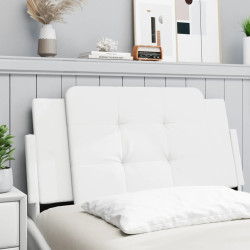 Almofadão de cabeceira zadar 100 cm couro artificial branco