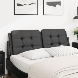 Almofadão de cabeceira zadar 120 cm couro artificial preto