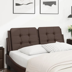 Almofadão de cabeceira zadar 120 cm couro artificial castanho