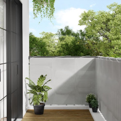 Tela de varanda 120x300 cm 100% poliéster oxford cinzento-claro