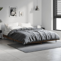 Estrutura cama s/ colchão derivados de madeira carvalho fumado
