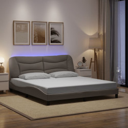 Estrutura de cama com LED sem colchão hvar 180x200 cm tecido