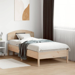 Cama sem colchão 75x190 cm madeira de pinho maciça