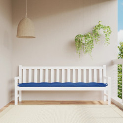 Almofadão p/ banco jardim 200x50x7 cm tecido oxford azul royal