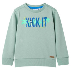 Sweatshirt para criança cor caqui-claro 140