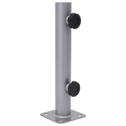 Base de guarda-sol para poste de ø32/34/38 mm aço prateado