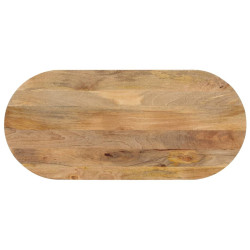 Tampo de mesa oval 110x50x2,5 cm madeira de mangueira maciça