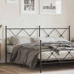 Cabeceira de substituição 180 cm metal preto