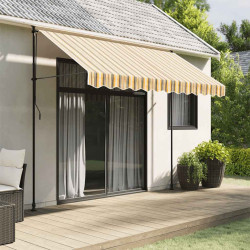 Tecido de substituição para toldo laranja e preto 300x250 cm poliéster