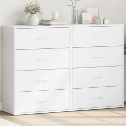 Aparadores 2 pcs 60x31x84 cm derivados de madeira branco