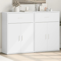 Aparadores 2 pcs 60x30x84 cm derivados de madeira branco
