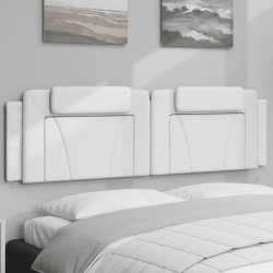Almofadão de cabeceira viana 183 cm couro artificial branco