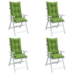 Almofadões cadeiras altas 4pcs mesclado tecido verde