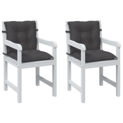 Almofadões lombares p/ cadeiras 2pcs mesclado tecido antracite
