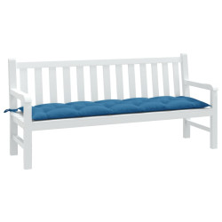 Almofadão p/ banco jardim 180x50x7 cm mesclado tecido azul