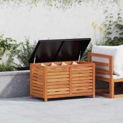 Caixa de arrumação para jardim 90x48x55 cm eucalipto maciça
