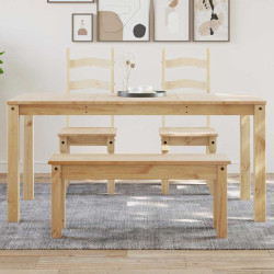 Mesa de jantar panama 160x80x75 cm madeira de pinho maciça