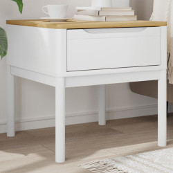 Mesa para candeeiro floro 55x55x54 cm pinho maciço branco