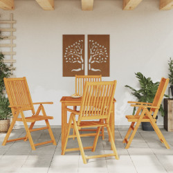 Conjunto de jantar p/ jardim 5 pcs 85x85x74 cm madeira de acácia maciça
