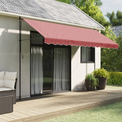 Tecido de substituição para sanefa de toldo 400 cm riscas bordô