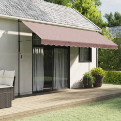 Tecido de substituição para sanefa de toldo 450 cm riscas castanho