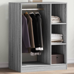 Roupeiro 77x48x102 cm derivados de madeira cinzento sonoma
