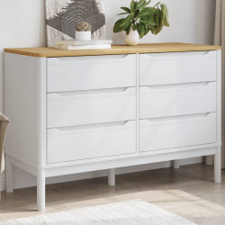 Cómoda floro madeira de pinho maciça branco