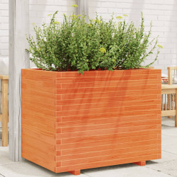 Vaso/floreira de jardim 90x60x72 cm pinho maciço castanho mel