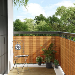 Tela de varanda 400x100 cm vime PE castanho-claro