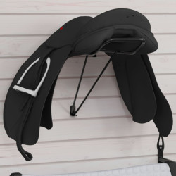 Suporte para sela de parede dobrável ferro preto