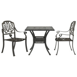 3 Pcs conjunto de bistrô alumínio fundido bronze