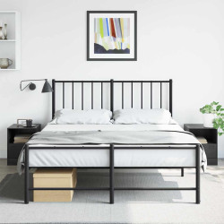 Mesas de cabeceira 2 pcs 34,5x39x44 cm aço preto