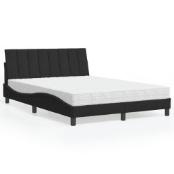 Cama com colchão hanko 140x200 cm veludo preto