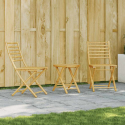 3 Pcs conjunto de bistrô em bambu