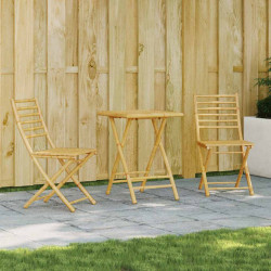 3 Pcs conjunto de bistrô em bambu