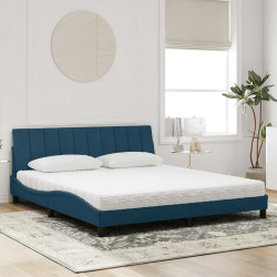 Cama com colchão hanko 180x200 cm veludo azul