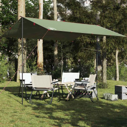 Lona de campismo 360x294 cm impermeável verde