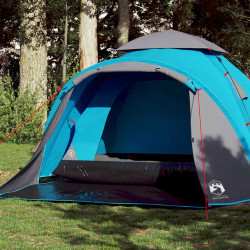 Tenda de campismo cúpula para 3 pessoas libertação rápida azul