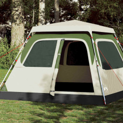 Tenda familiar cúpula para 6 pessoas libertação rápida verde