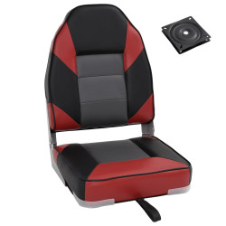 2 Pcs conjunto assento de barco dobrável com encosto alto