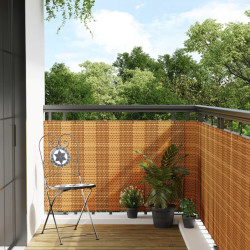 Tela de varanda 500x90 cm vime PE castanho-claro