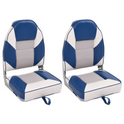 Assentos de barco dobráveis com encosto alto 2 pcs 39x43x58 cm