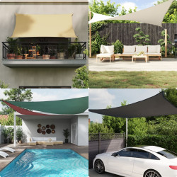 Toldo em tecido oxford triangular 2,5x2,5x3,5 m antracite